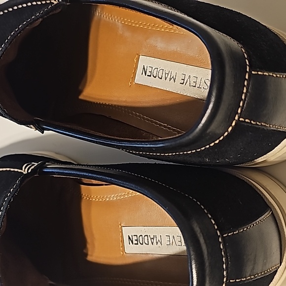Steve Madden Maclin, Leather Upper Black Size 9 - Picture 4 of 6